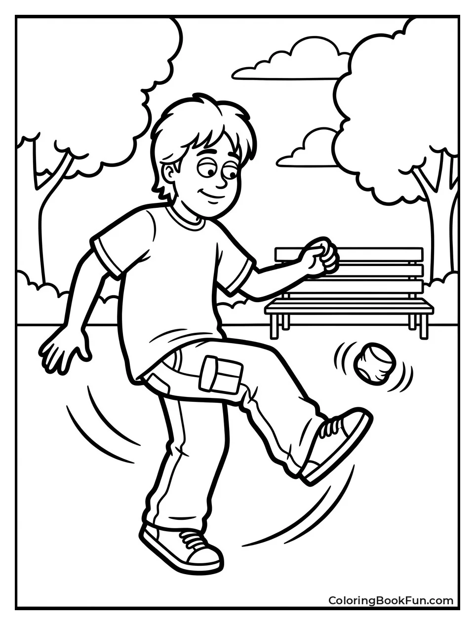 Gordo Kicks Hacky Sack