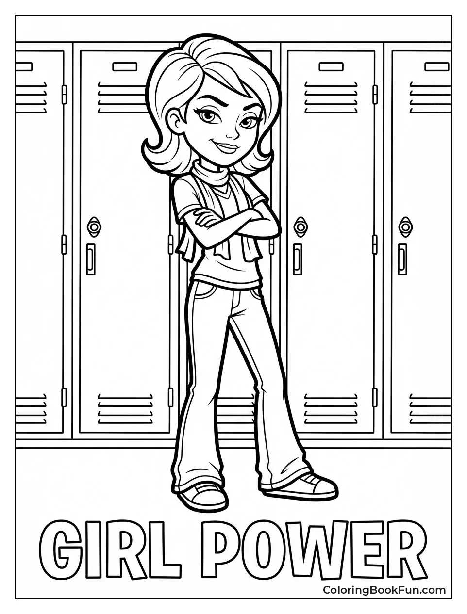 Kate Poses at Lockers