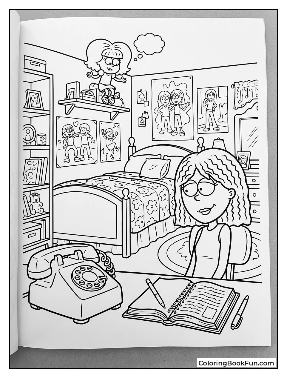 Lizzie's Bedroom with Posters