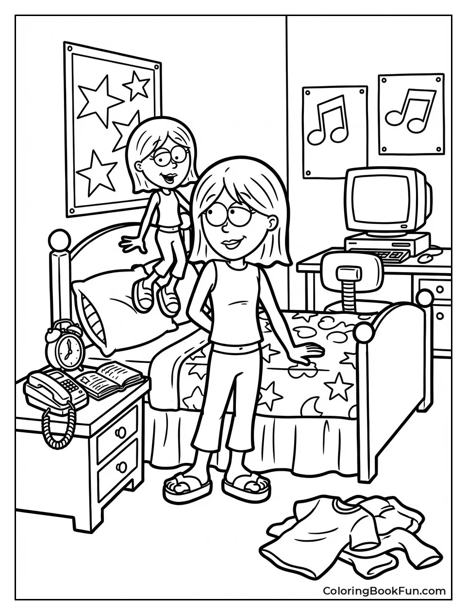 Lizzie's Bedroom with Posters