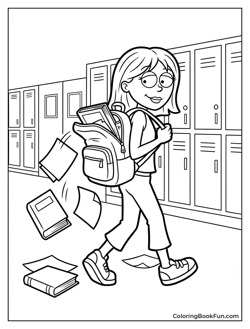 Lizzie Carries Spilling Backpack