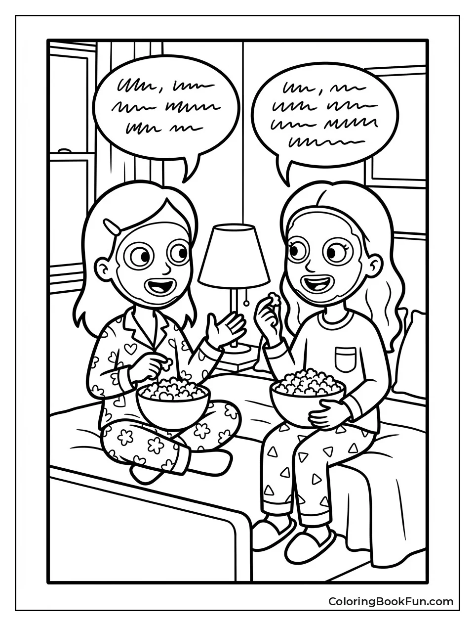 Sleepover Gossip and Masks