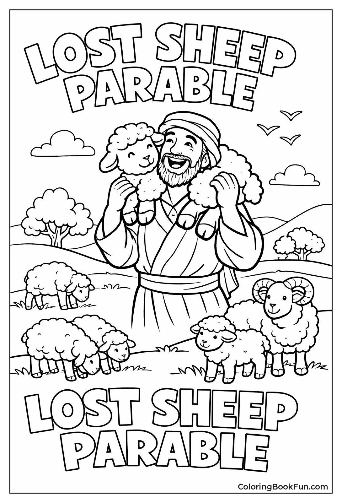Shepherd Rejoicing over Sheep