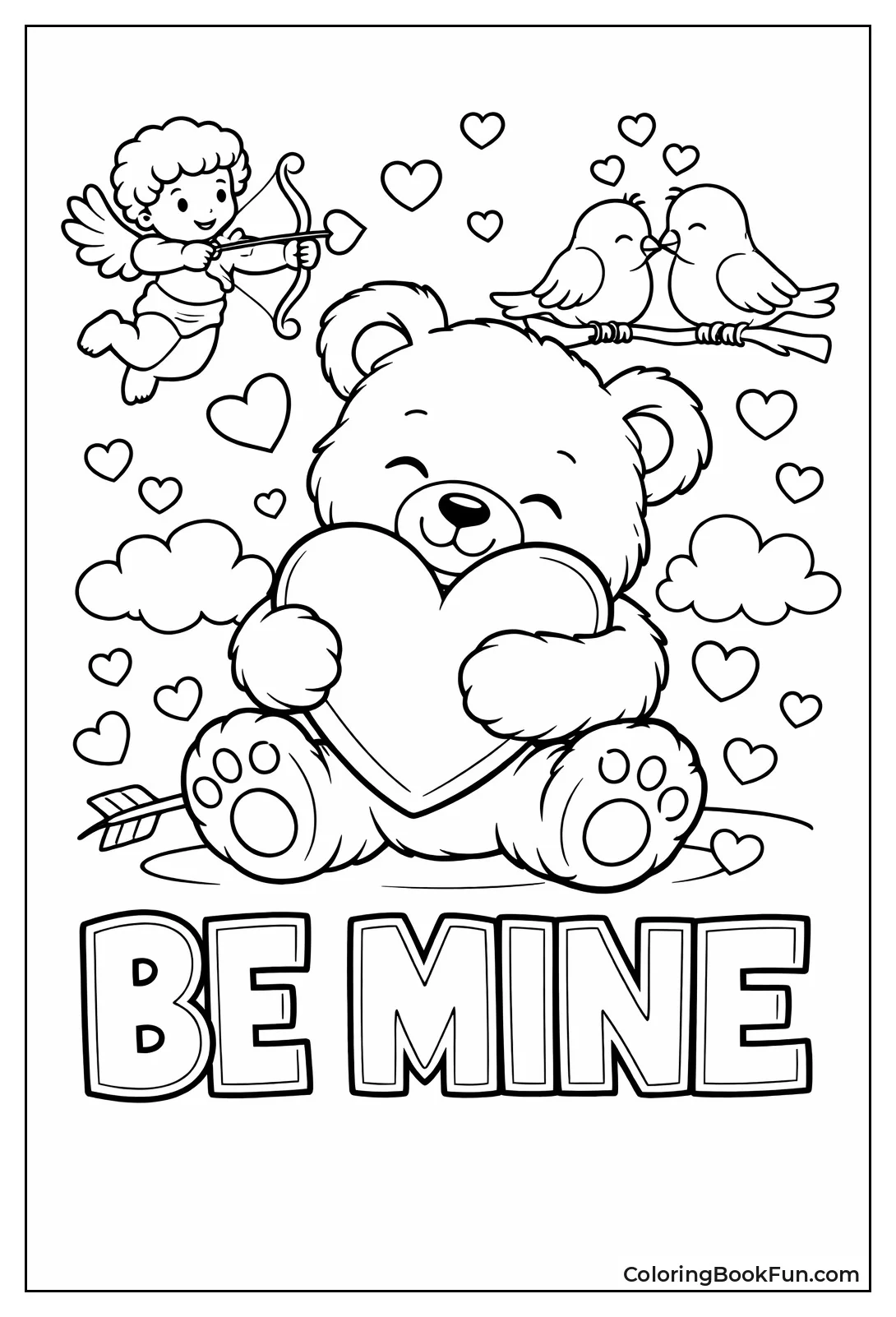 Teddy Bear Hugs Heart