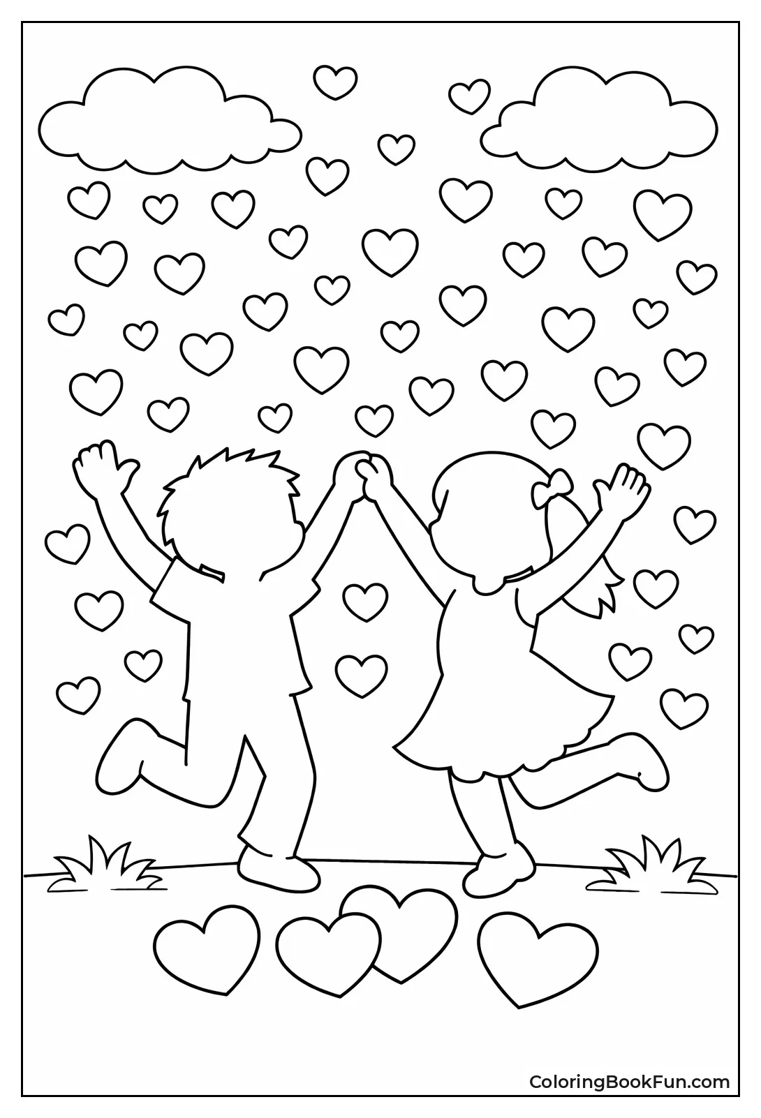 Dancing under Heart Confetti