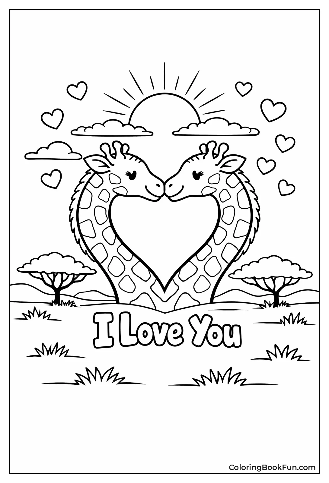 Giraffes Make Neck Heart