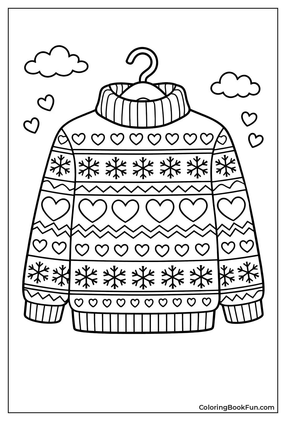 Heart Pattern Sweater