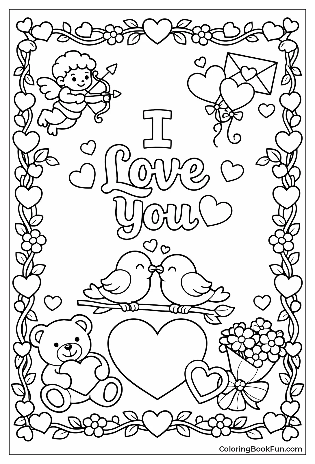 Intertwined Heart Border