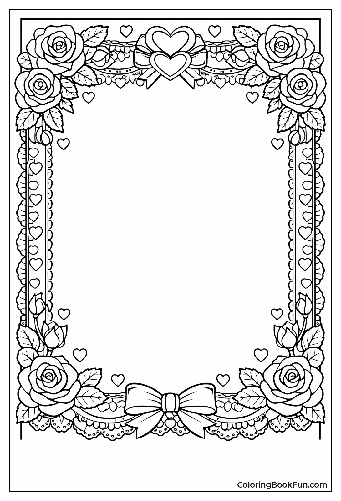 Lace Rose Frame