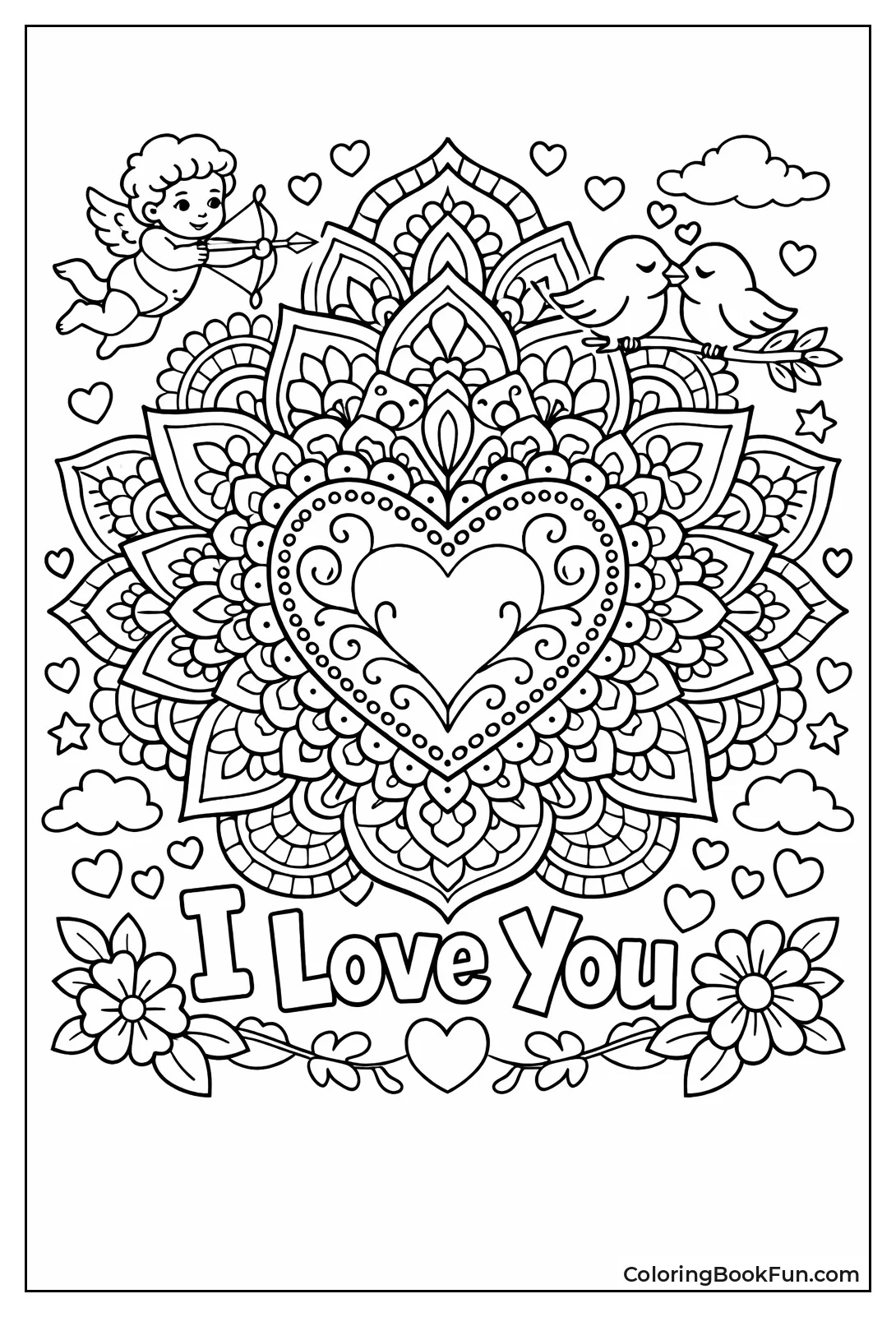 Patterned Heart Mandala