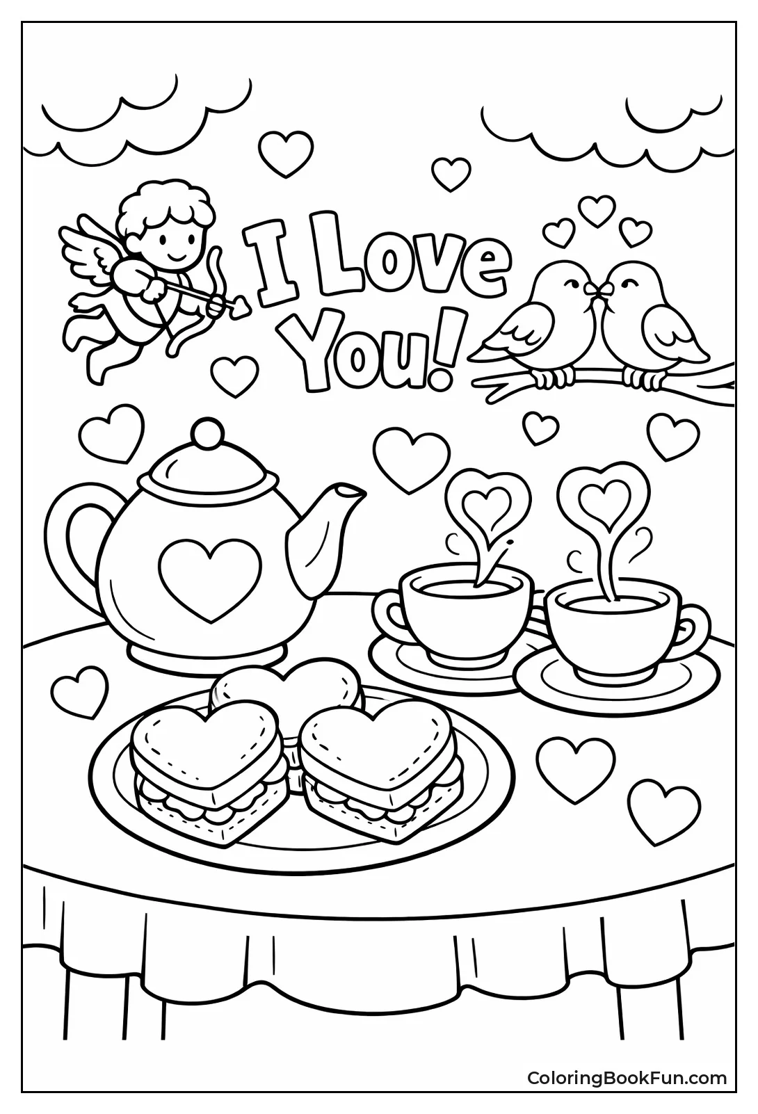 Tea Party with Hearts