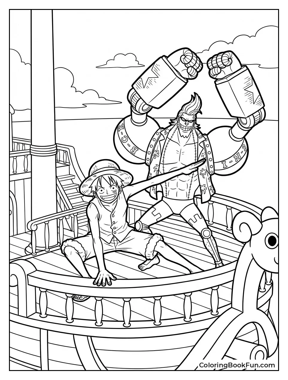 Luffy Franky Strike Super Poses