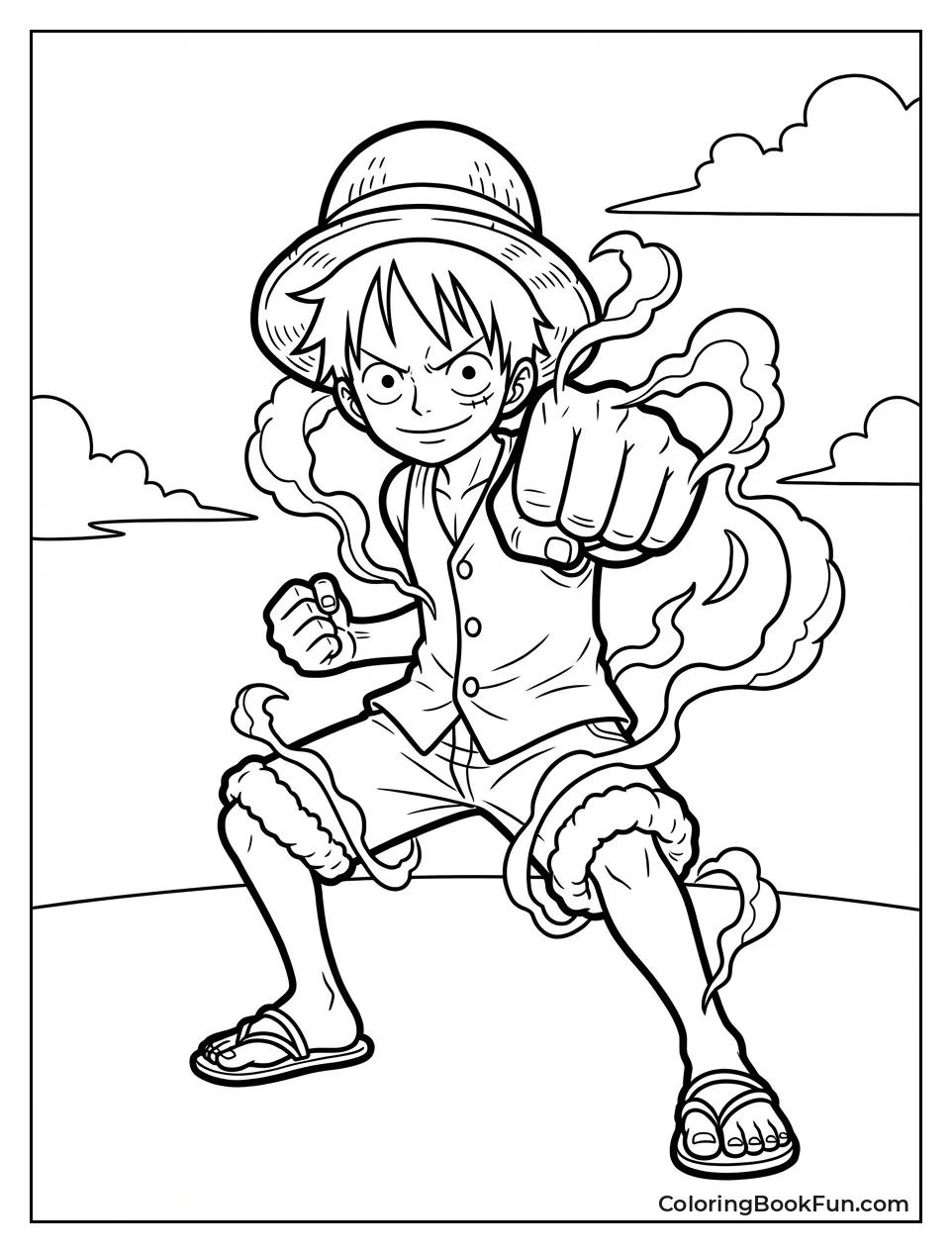 Steamy Luffy Punches in Gear Second