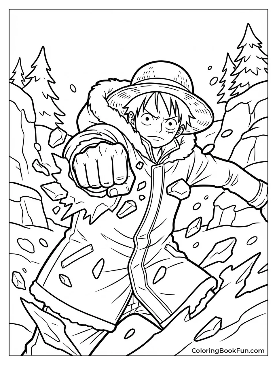 Luffy Fights Punk Hazard Snow