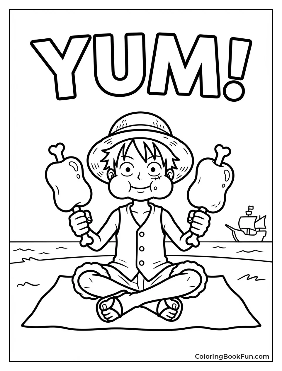 Luffy munches Huge Meat Bones