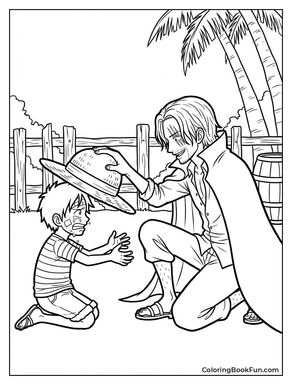 Shanks Gives Straw Hat Luffy