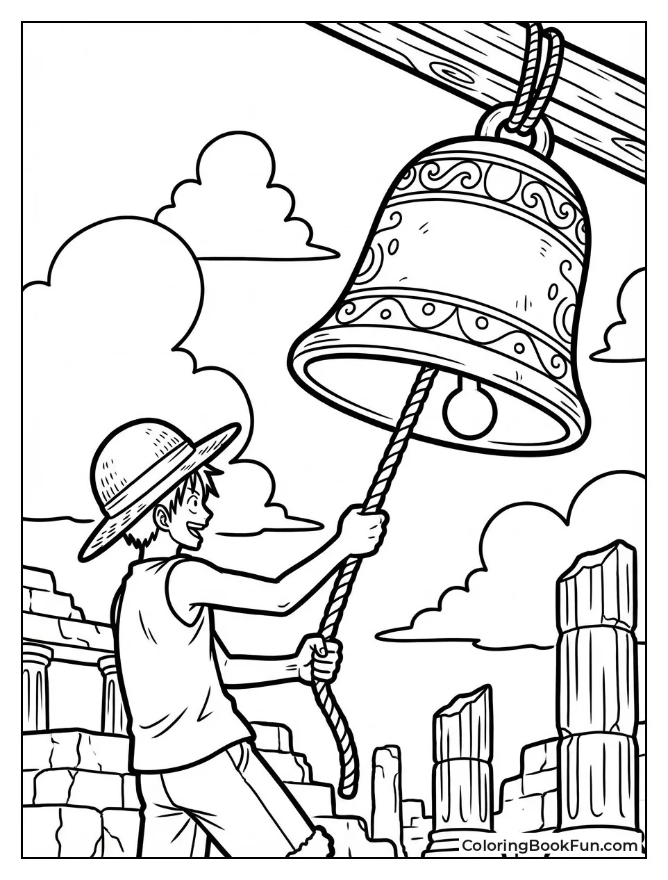 Luffy Rings Giant Golden Bell