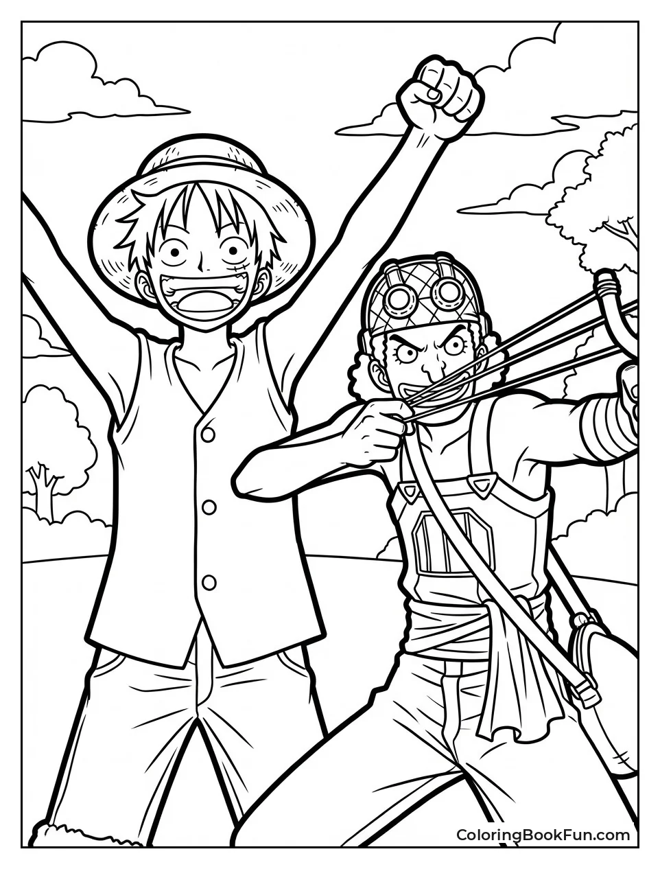 Luffy Cheers Usopp Sniper Shot