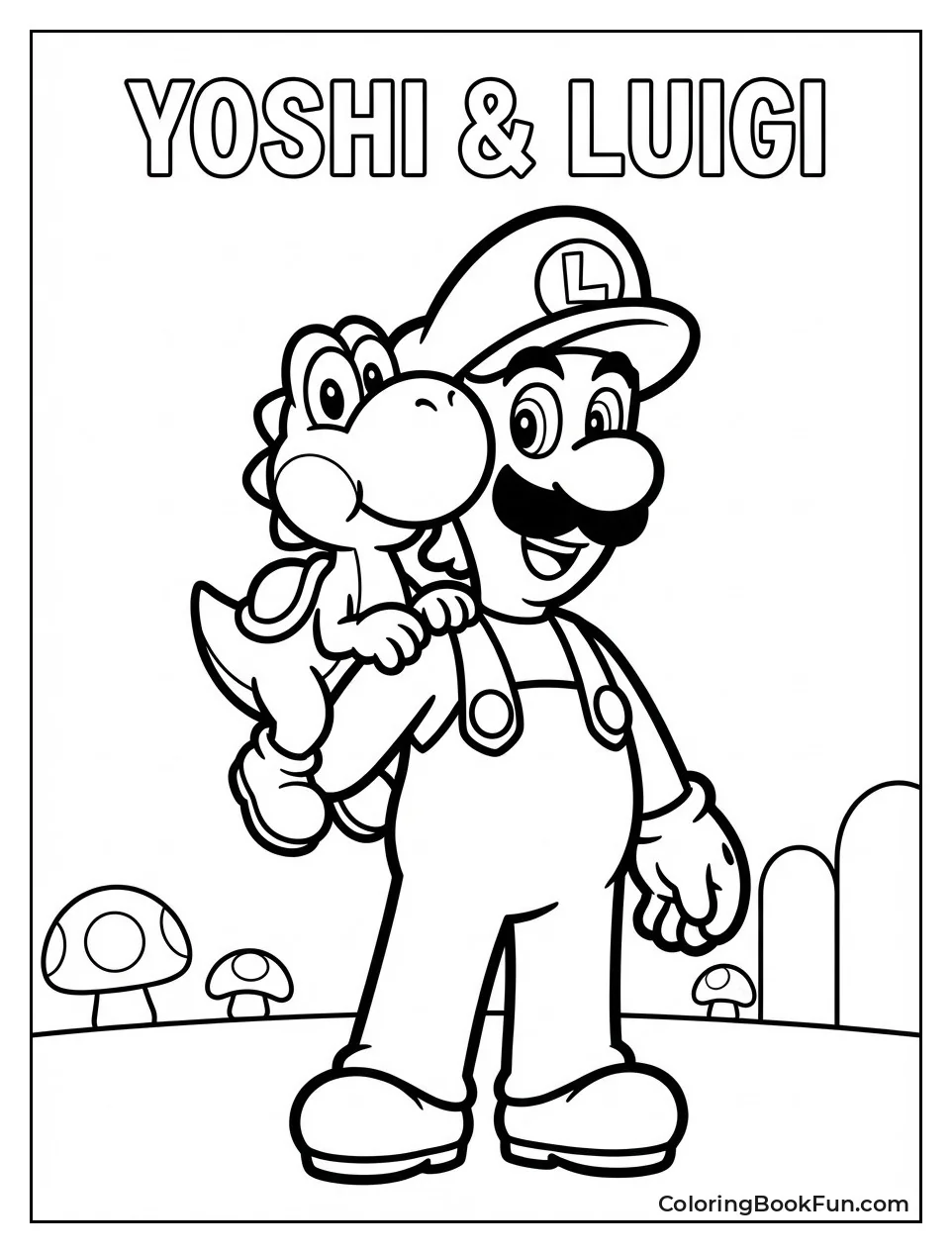 Luigi Carrying Baby Yoshi