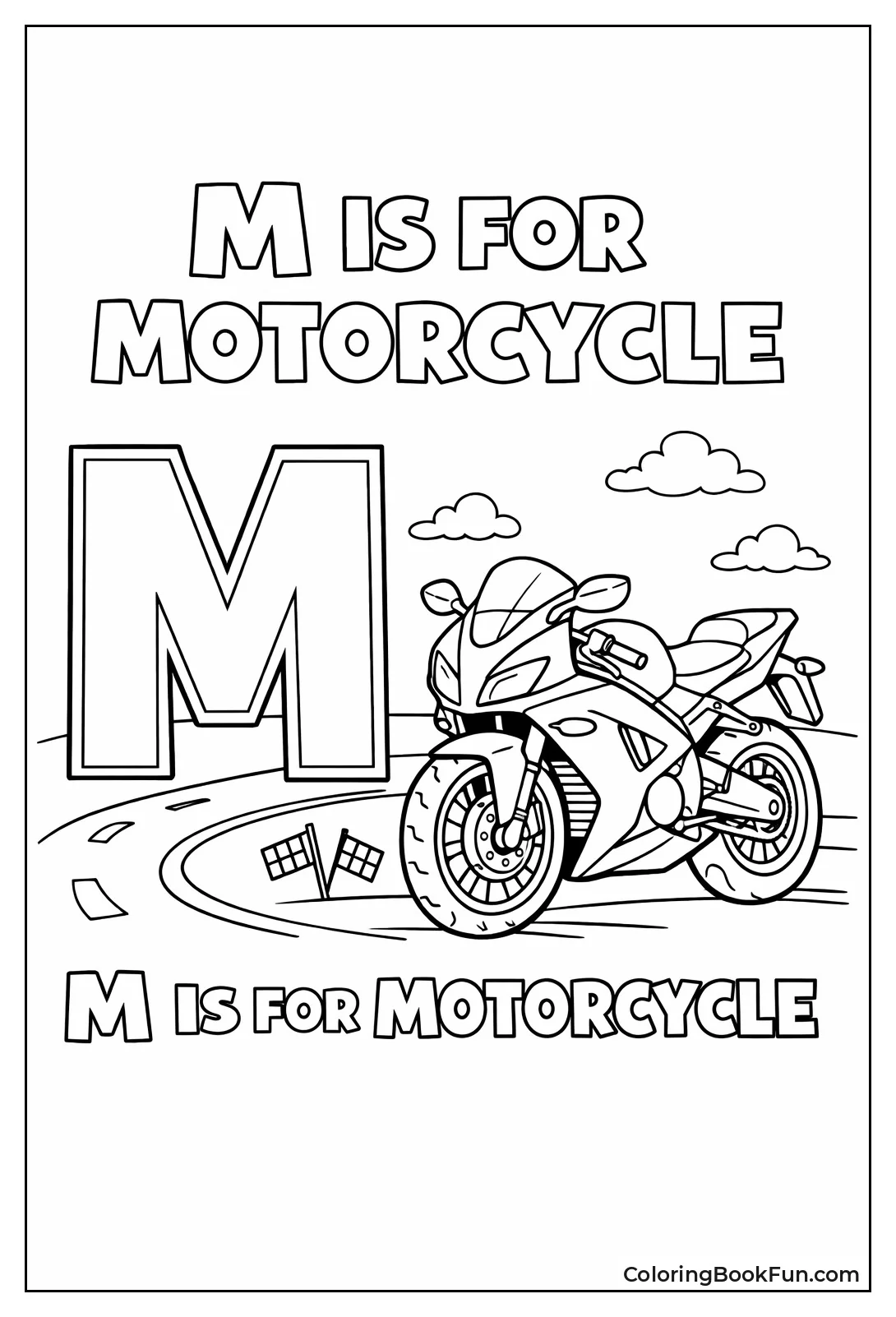 Stylized M Alphabet Bike
