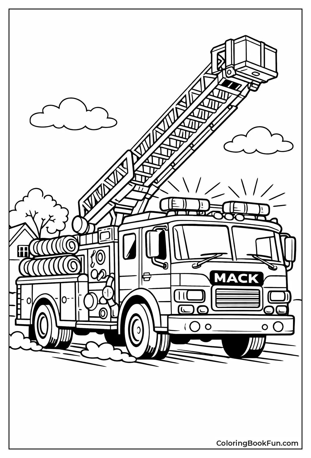 Mack Fire Truck Ladder Up