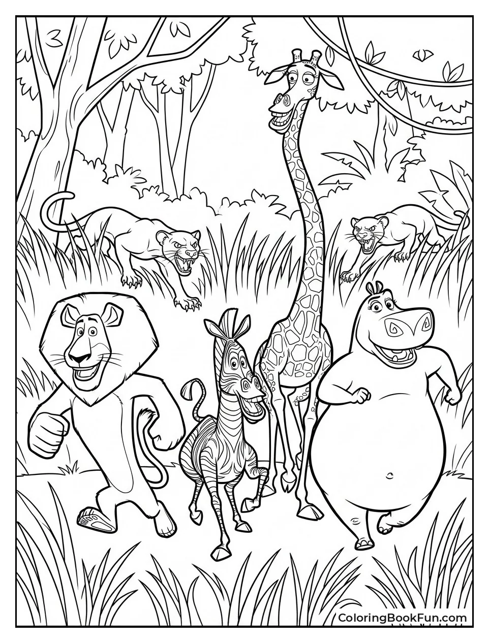 Fossas Chase Jungle Animals