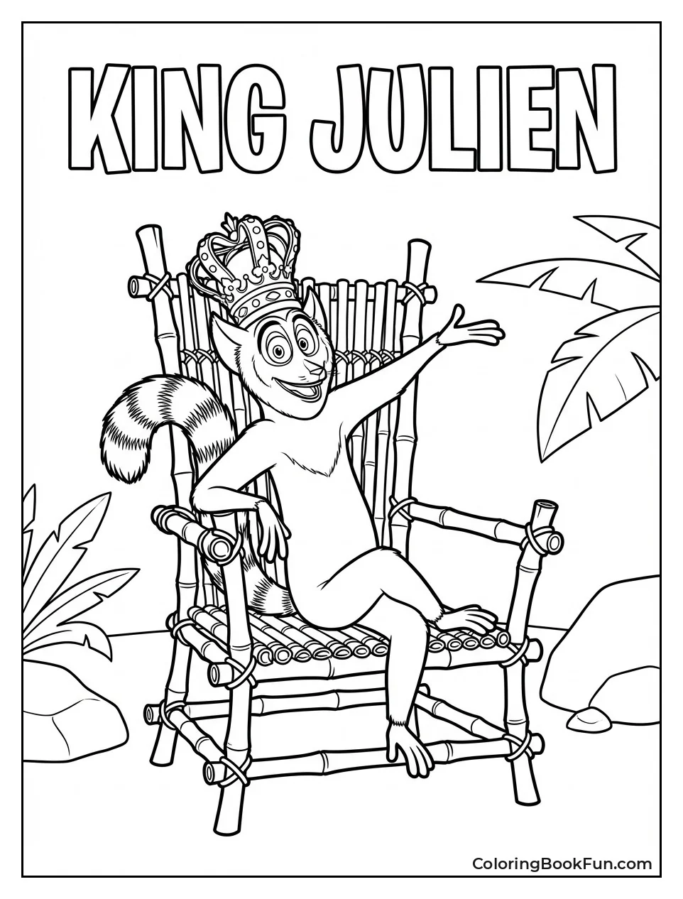 King Julien on Throne