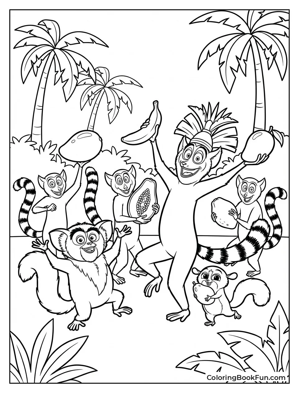 Lemurs Celebrate with Fruit