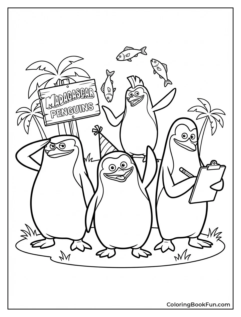 Private Hugs His Penguin Pals