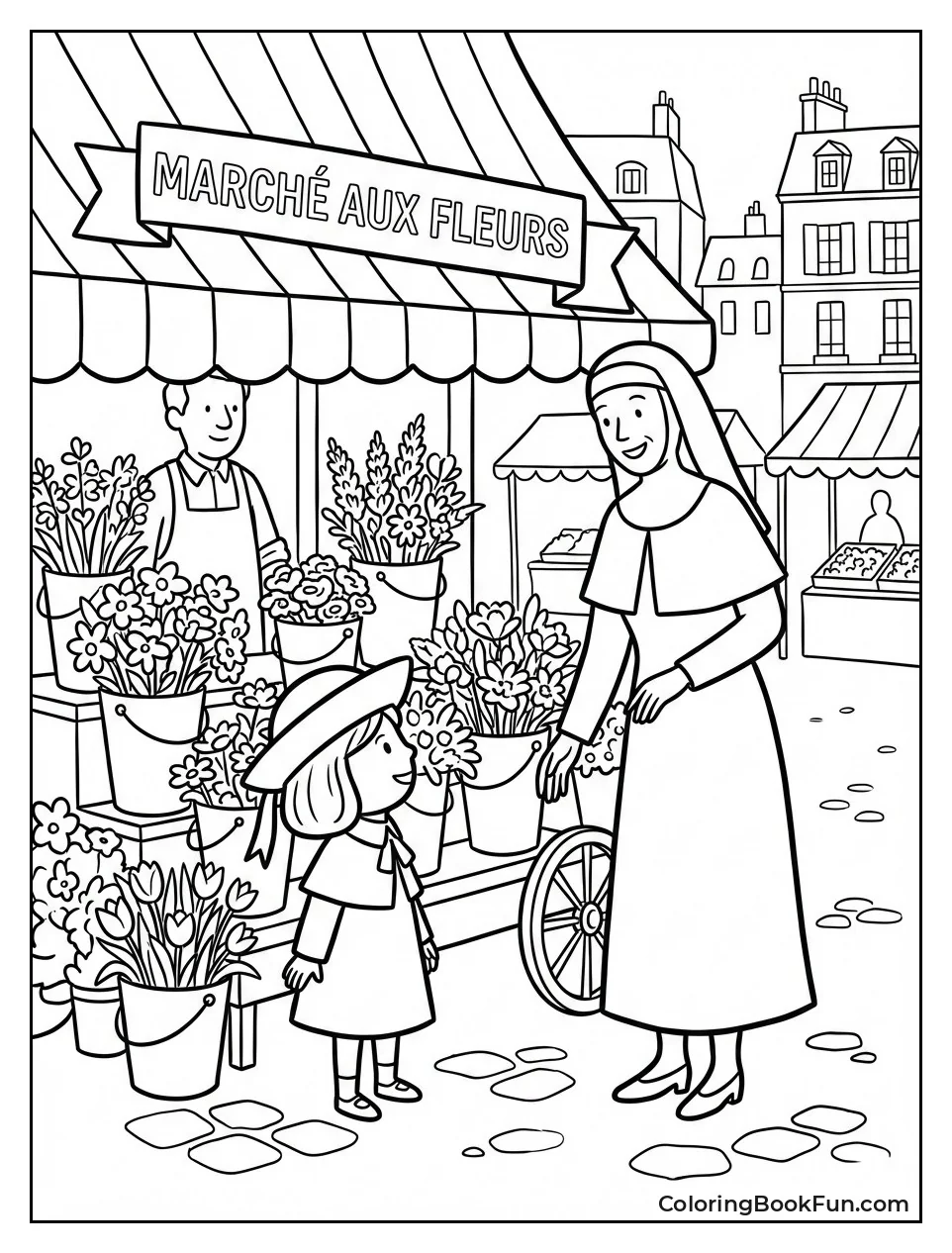 Madeline Browses Flower Market