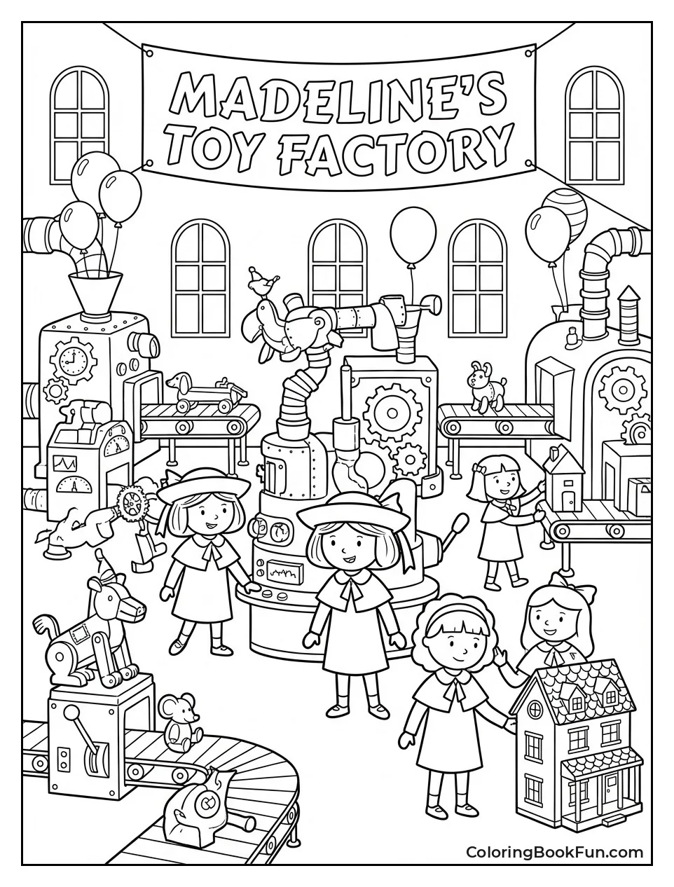 Girls Visit Whimsical Toy Factory