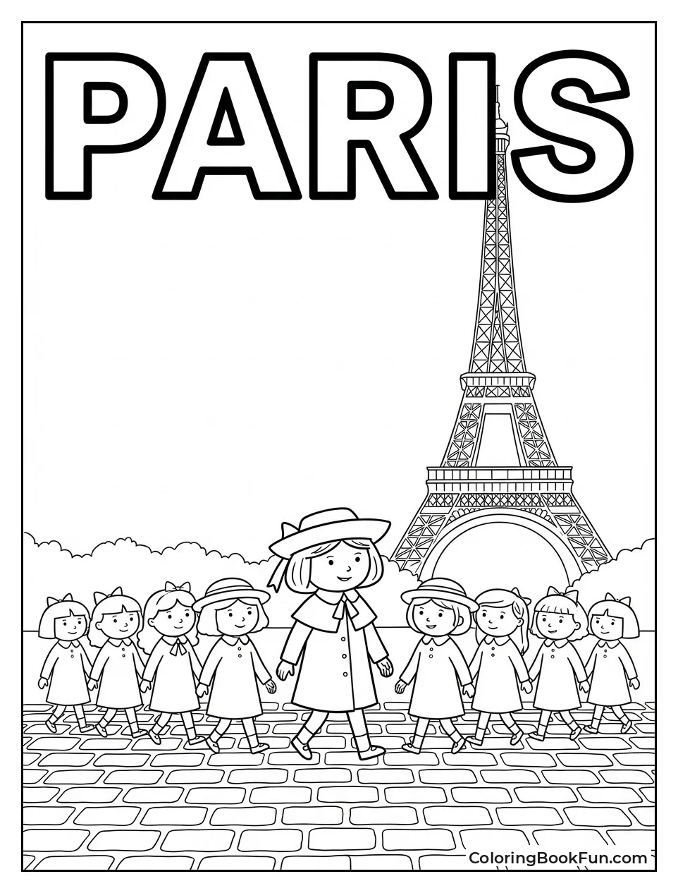 Girls March Past Eiffel Tower