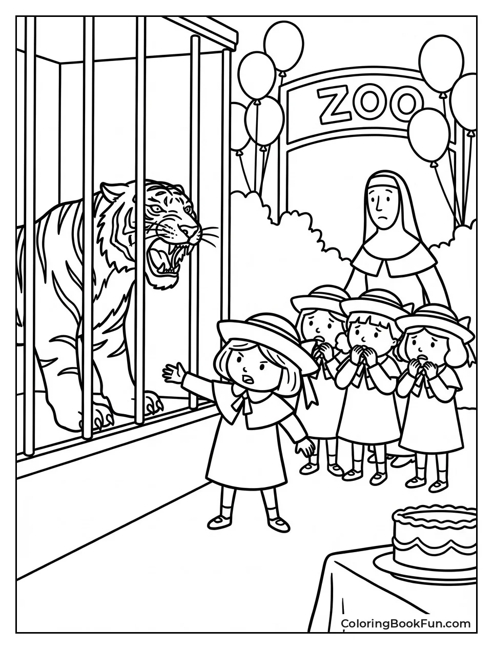 Madeline Bravely Faces Roaring Tiger