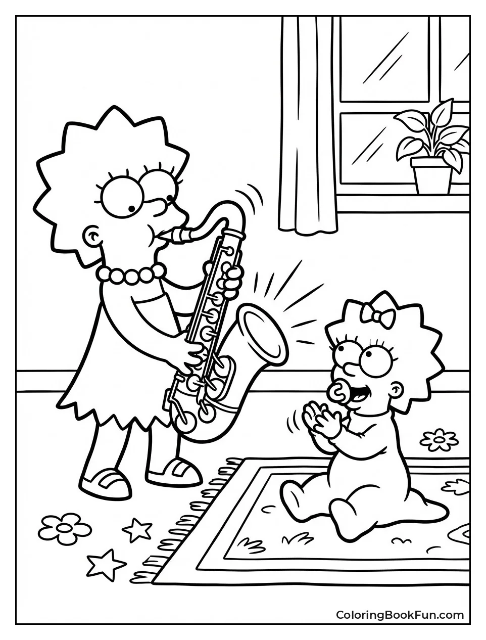 Lisa Plays Sax for Maggie
