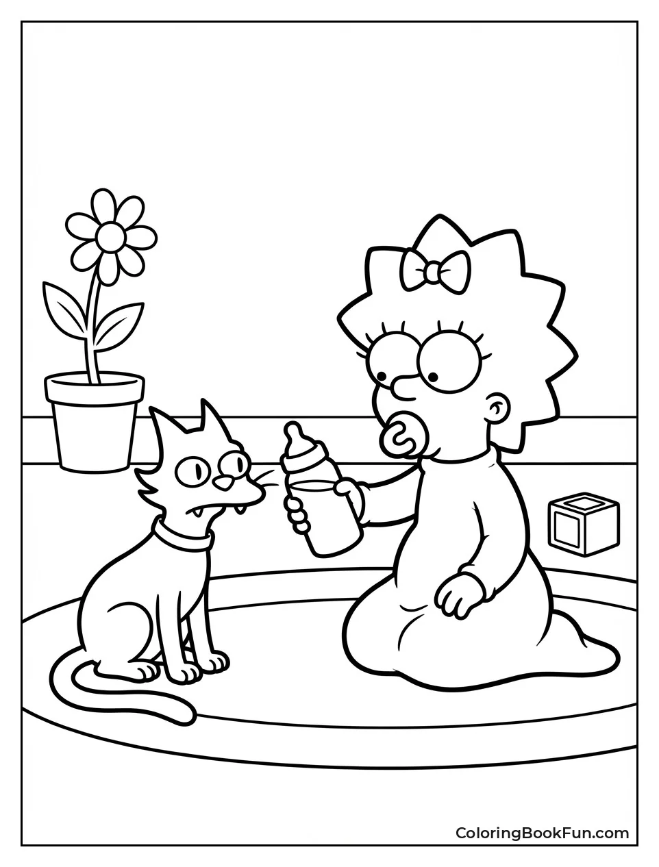 Maggie Feeding Cat Milk