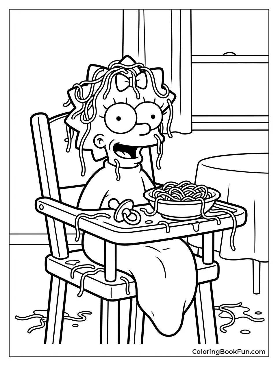 Maggie Messy in Highchair