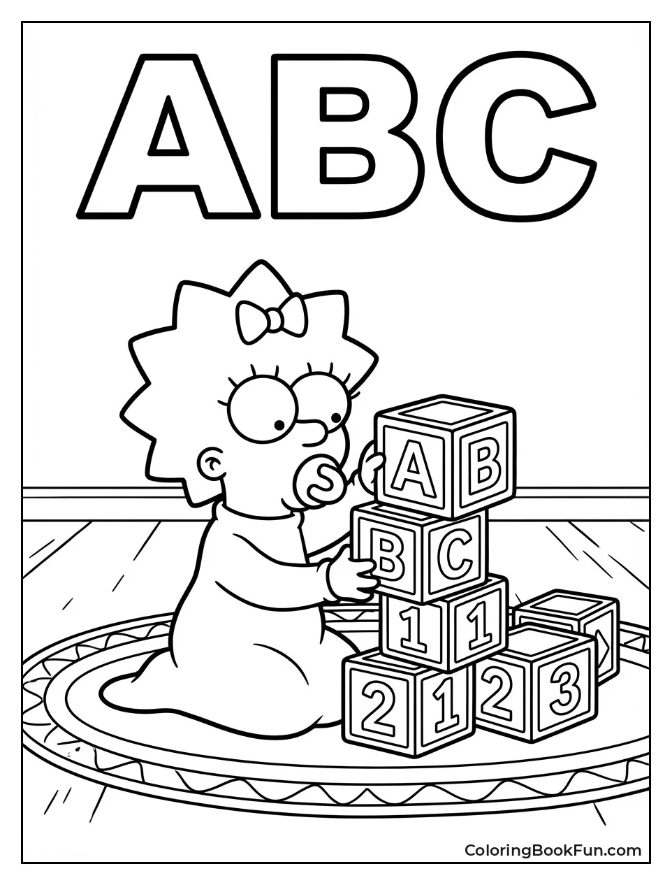 Maggie Stacks Letter Blocks