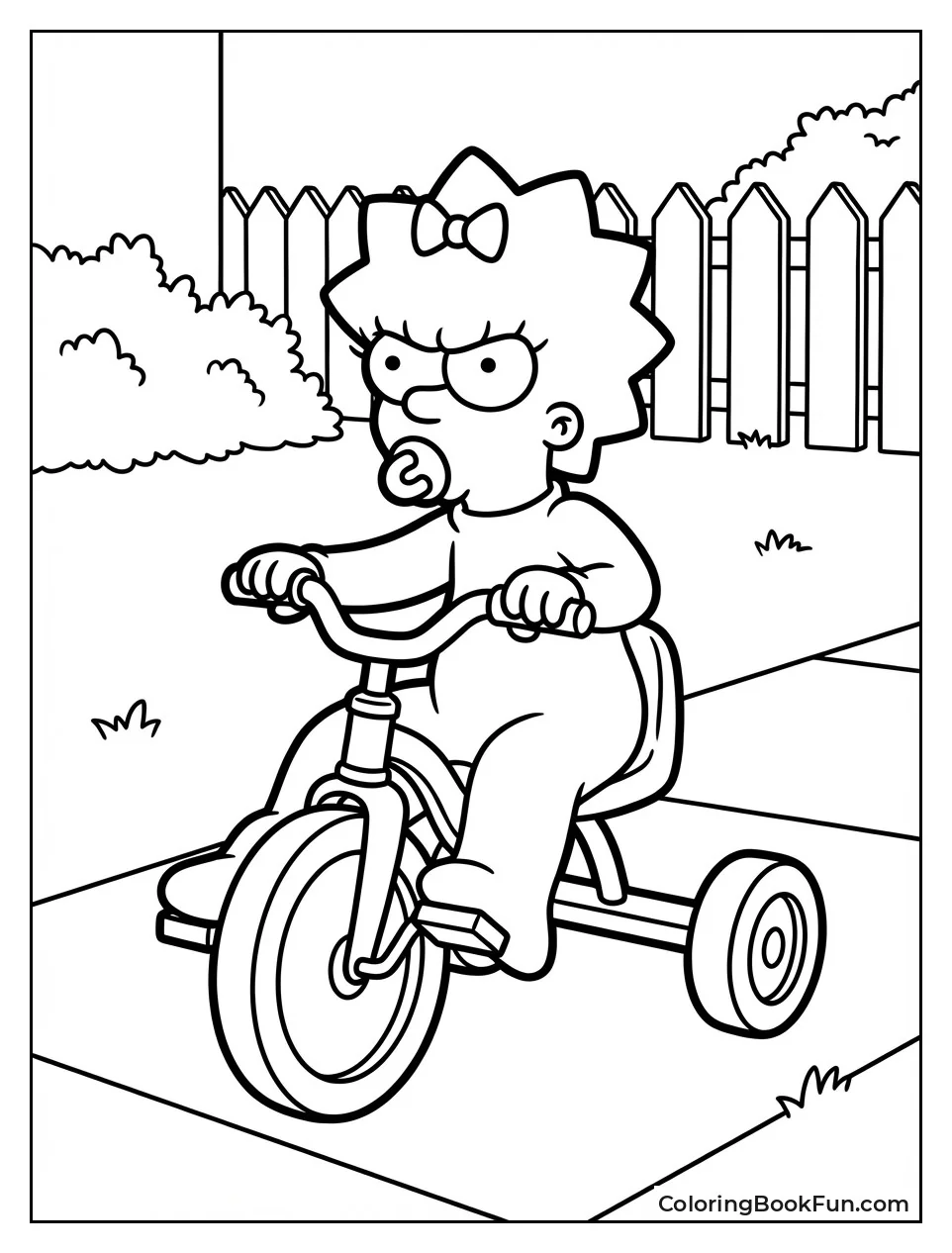 Maggie Races on Tricycle
