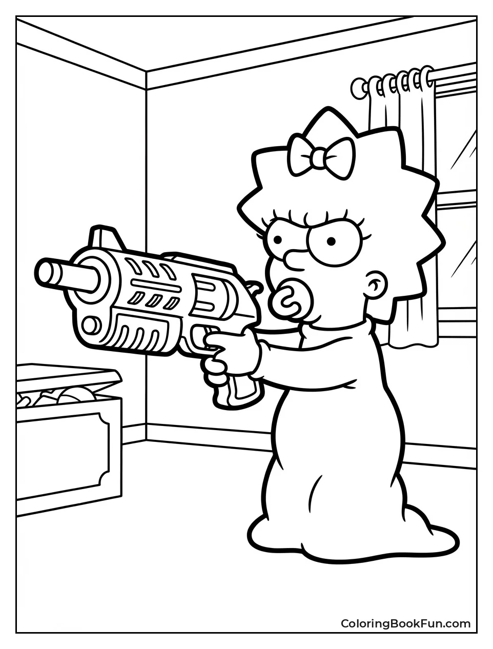 Maggie Shoots Toy Gun