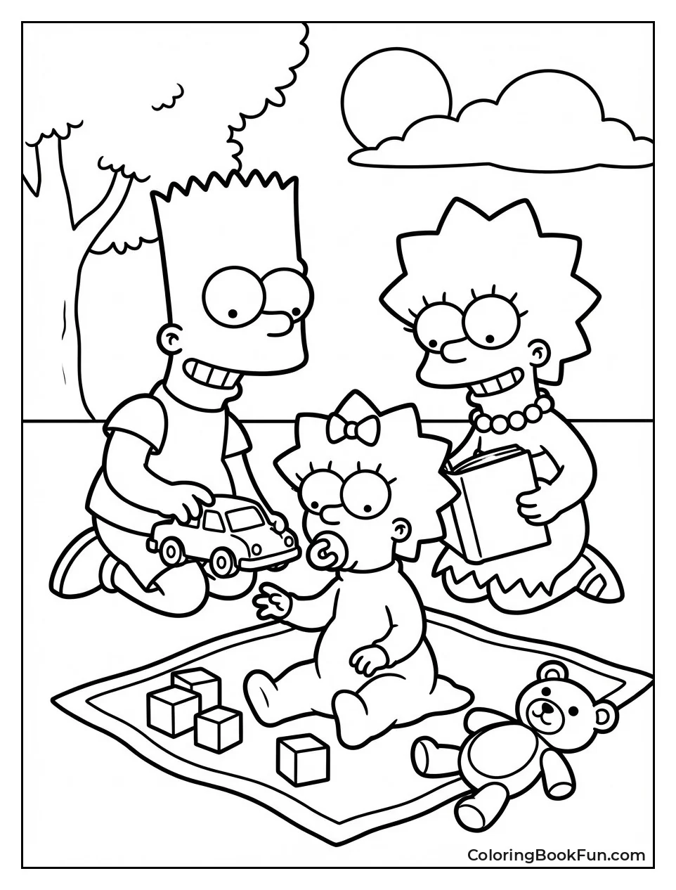 Siblings Playing with Maggie