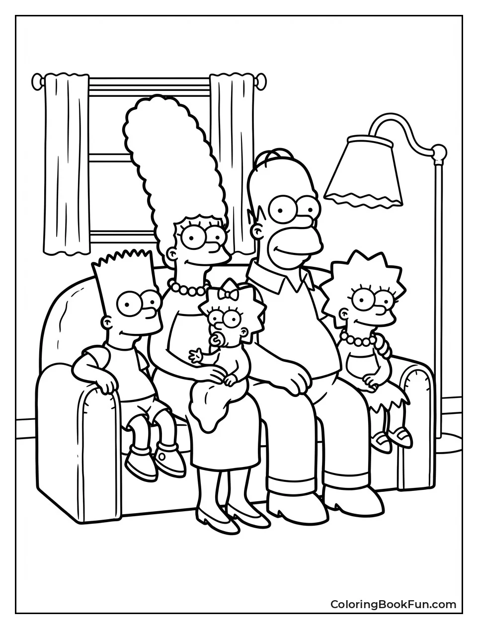 Simpsons Family on Couch