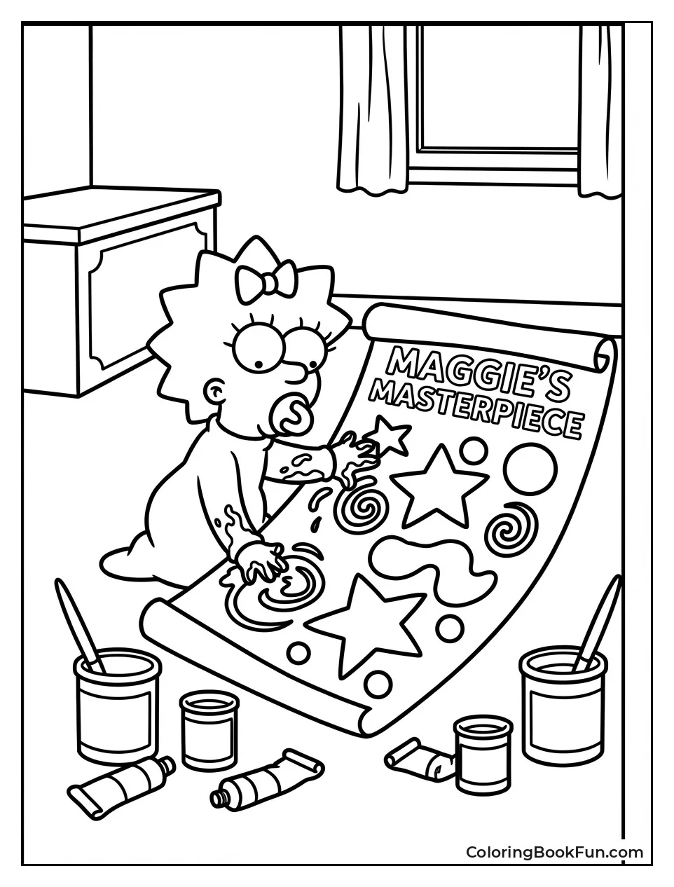 Maggie Finger Paints Picture