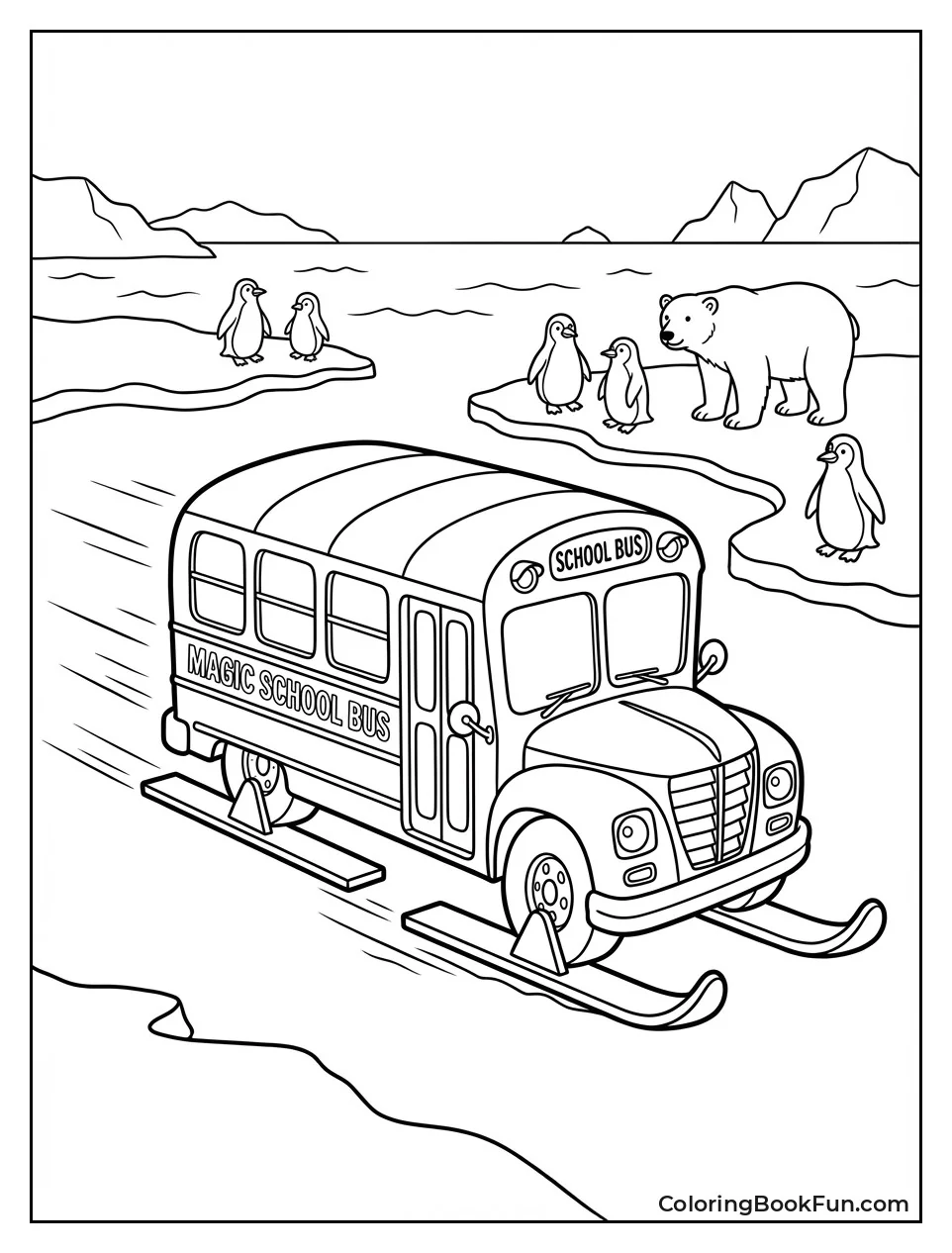 Bus Skis with Polar Bear