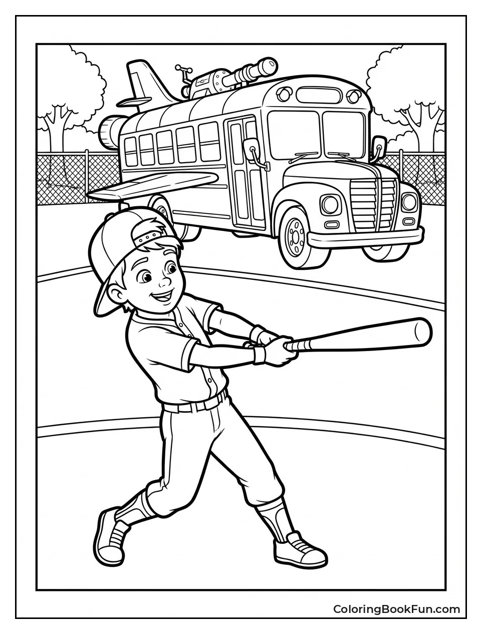 Ralphie Swings Baseball Bat