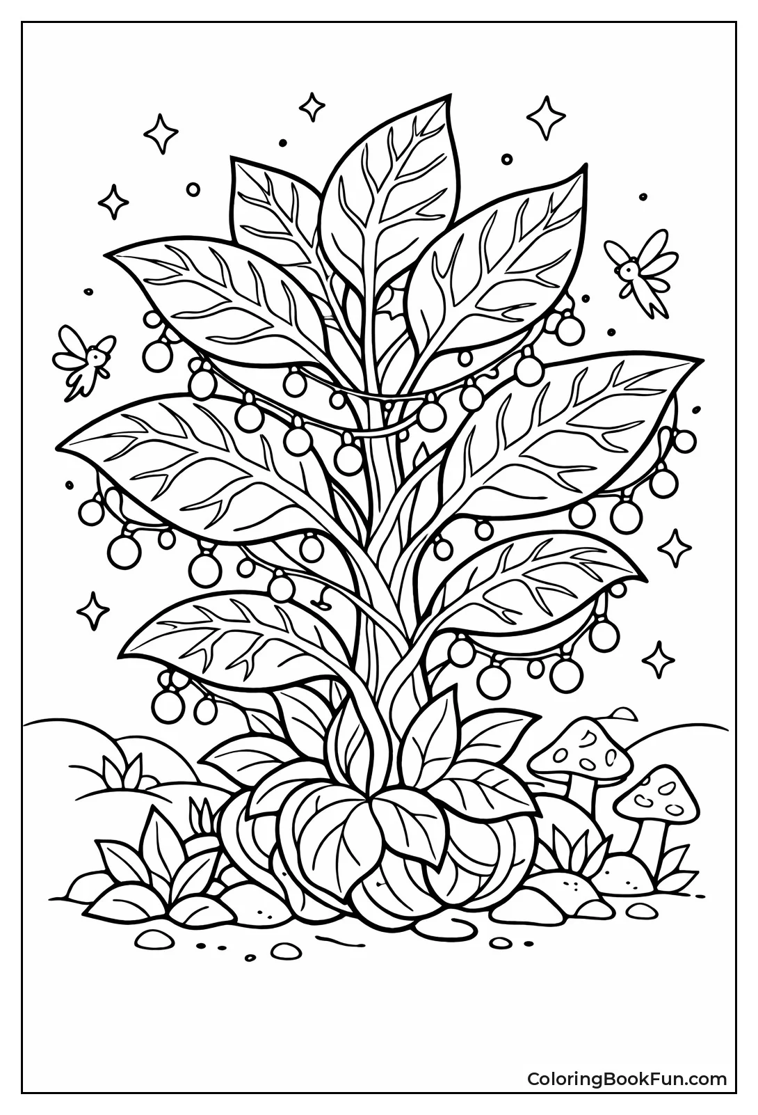 Plant Glows with Fairy Lights