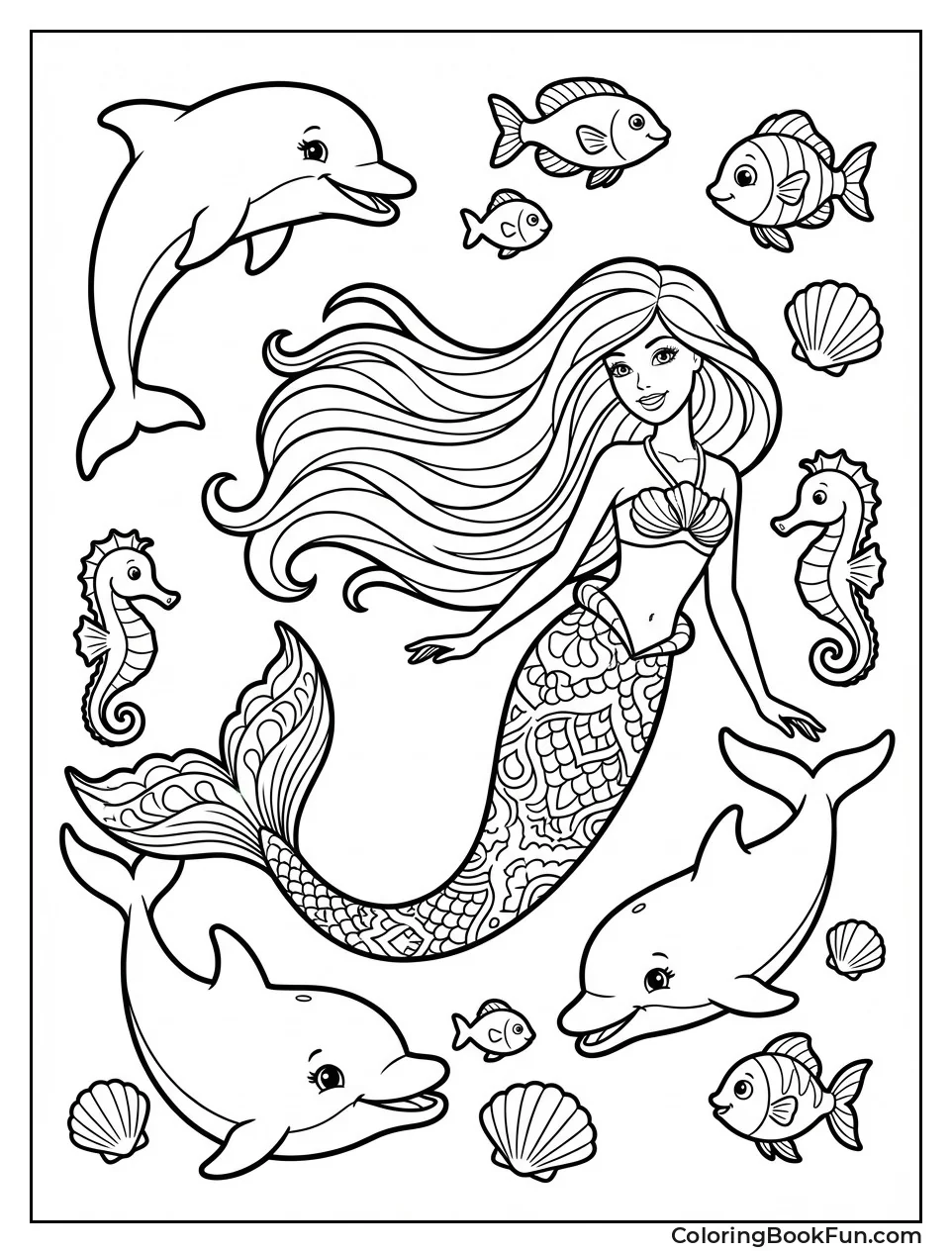 Mermaid Barbie Swims Underwater