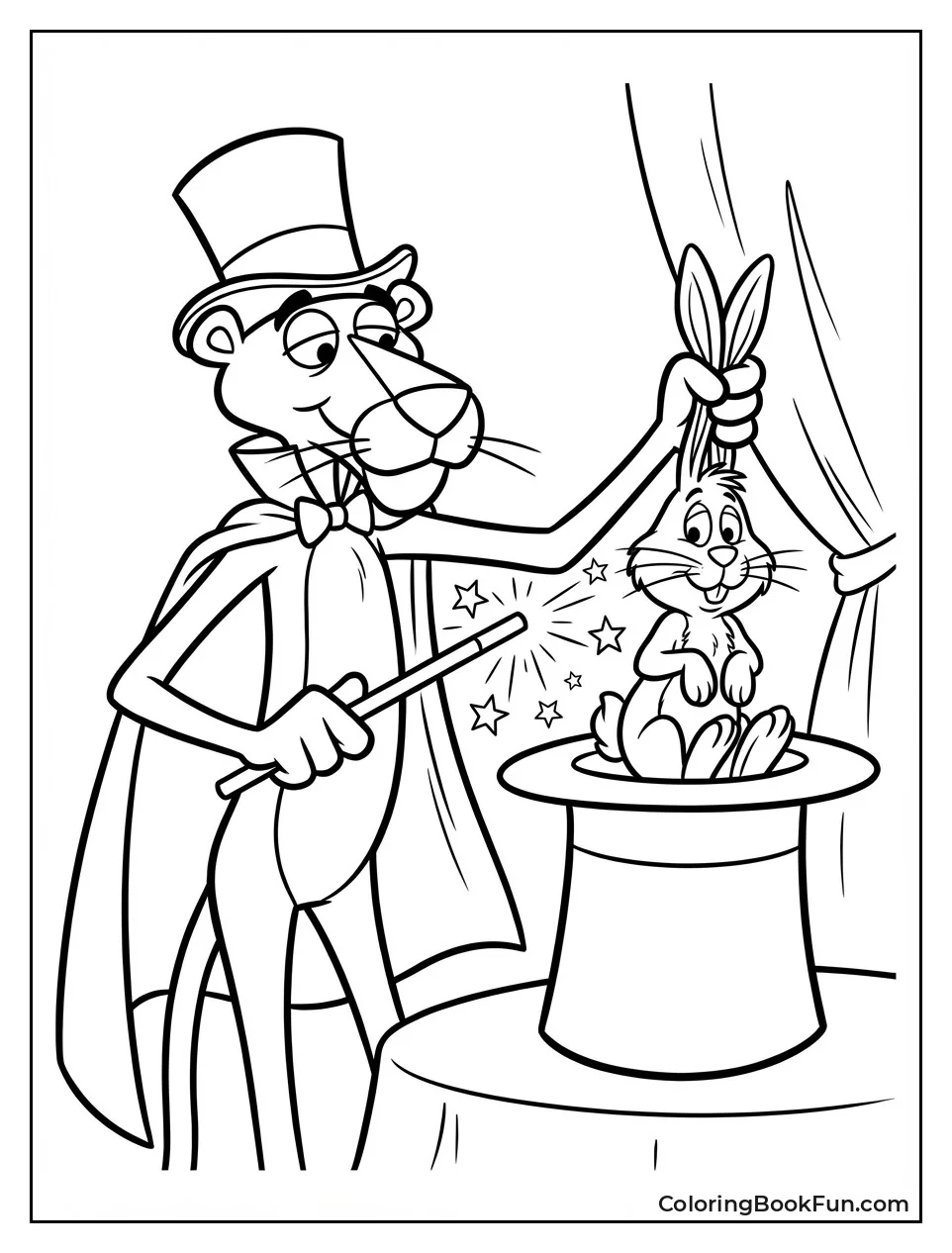 Magician Pulls Pink Rabbit