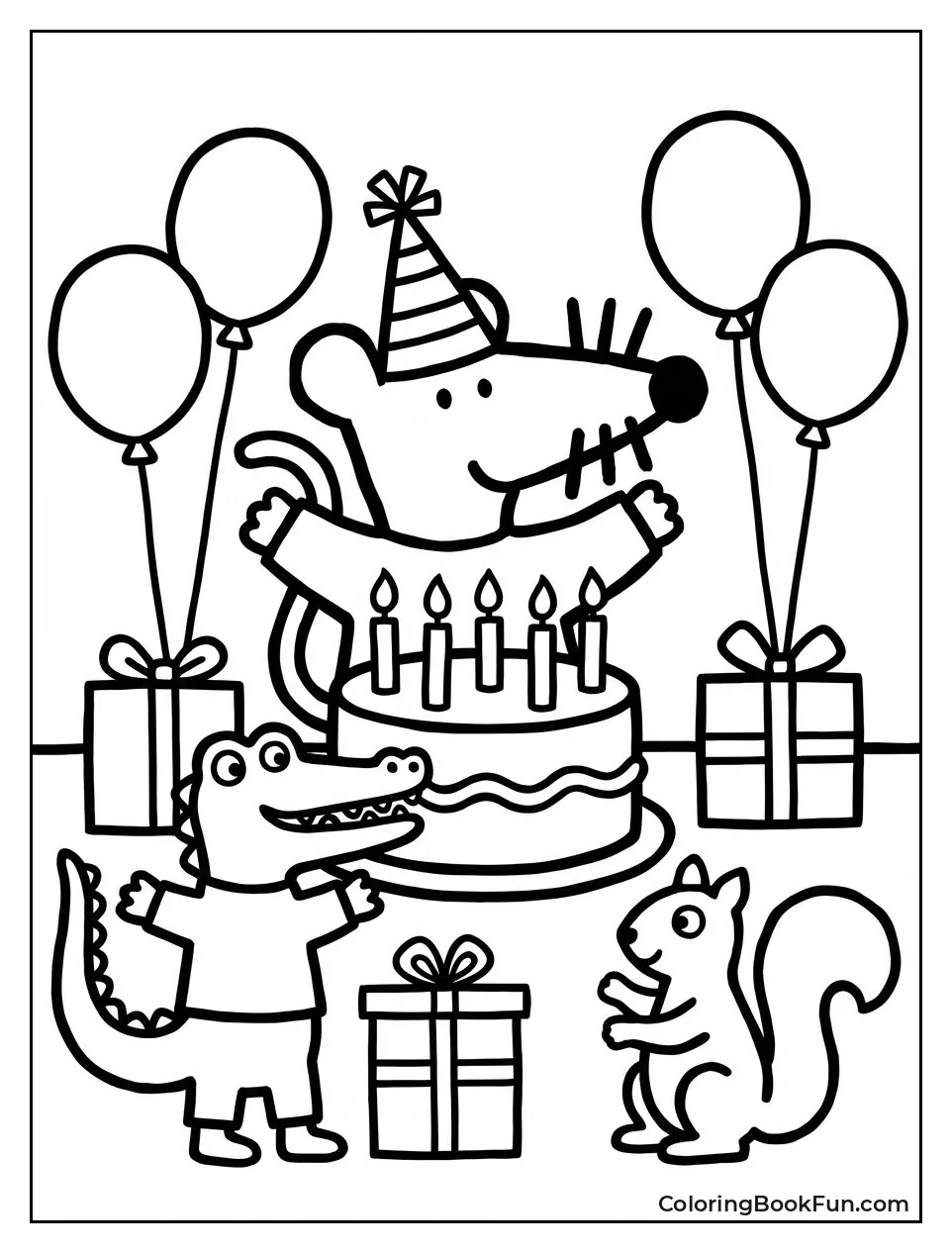 Maisy Party with Cake