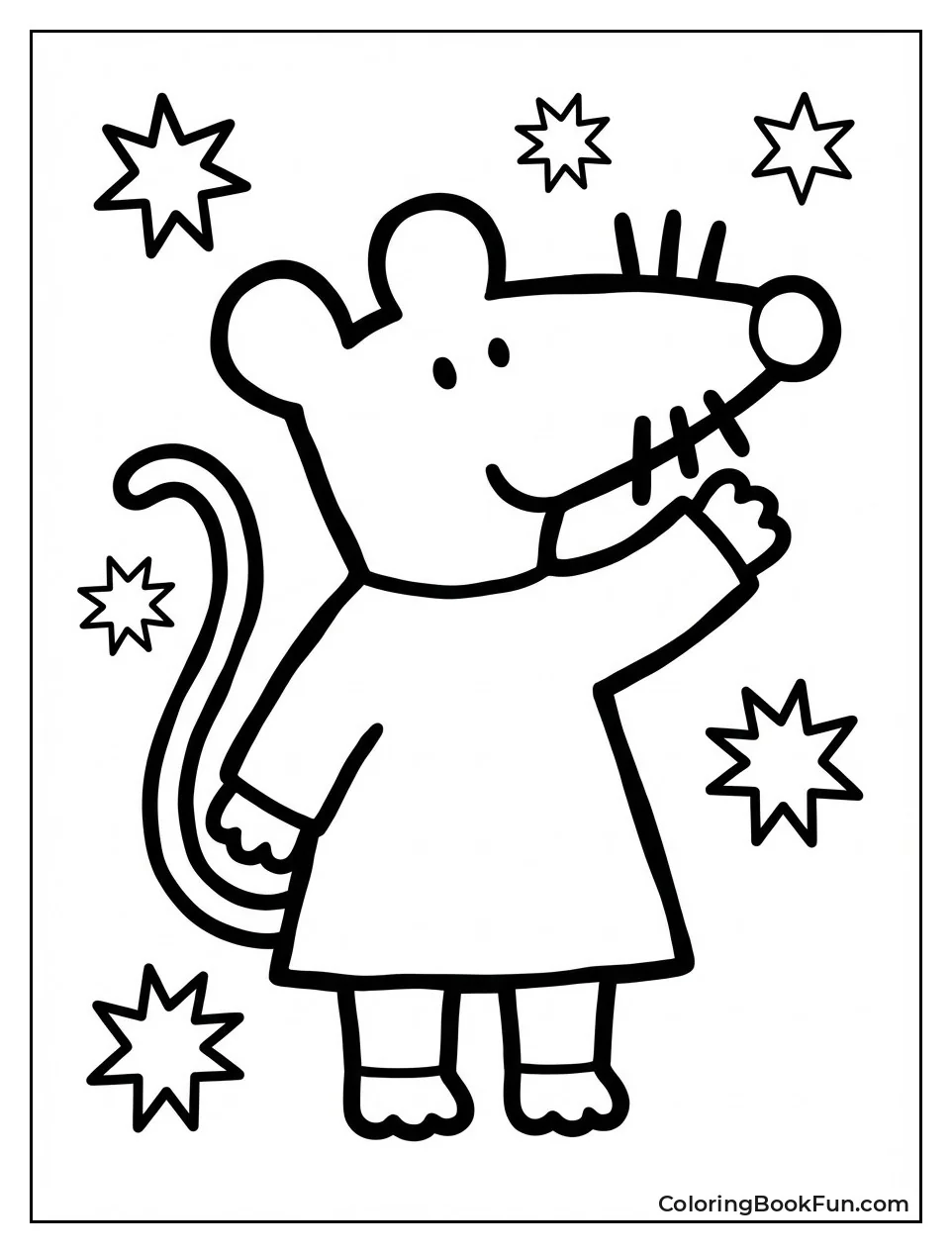 Maisy Waves Cheerfully