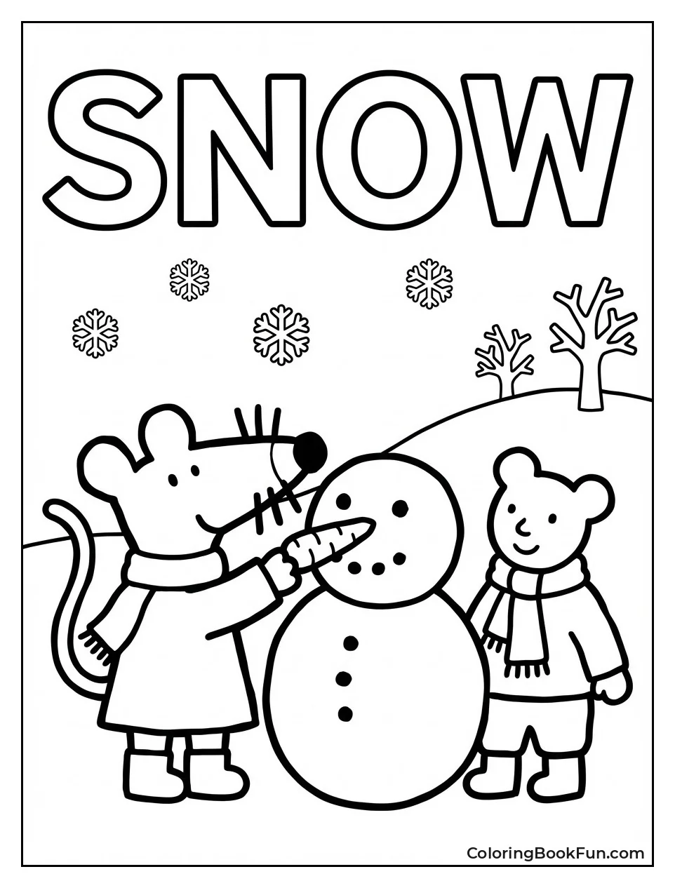 Maisy Builds Fat Snowman